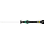 Wera Slotted Precision Screwdriver, 2.5 x 0.4 mm Tip, 80 mm Blade, 177 mm Overall