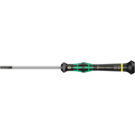 Wera Slotted Precision Screwdriver, 3.5 x 0.6 mm Tip, 80 mm Blade