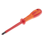 CK Pozidriv Insulated Screwdriver, PZ2 Tip, 100 mm Blade, VDE/1000V