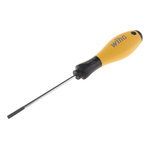 Wiha Slotted  Screwdriver, 4 mm Tip, 100 mm Blade, 211 mm Overall