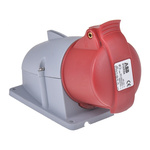 ABB, Easy & Safe IP44 Red Wall Mount 3P+N+E Right Angle Industrial Power Socket, Rated At 16.0A, 415.0 V