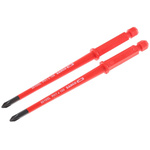 Bahco Phillips Screwdriver Blade, PH1 Tip, 100 mm Blade, VDE/1000V