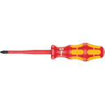 Wera Phillips Insulated Screwdriver, PH2 Tip, 100 mm Blade, VDE/1000V, 205 mm Overall