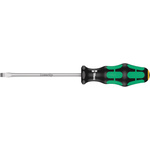 Wera Slotted Screwdriver, 6 mm Tip, 125 mm Blade, 230 mm Overall
