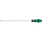Wera Slotted Screwdriver, 4 mm Tip, 300 mm Blade, 398 mm Overall
