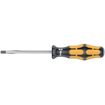 Wera Slotted Screwdriver, 3.5 mm Tip, 80 mm Blade, 161 mm Overall
