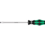 Wera Slotted Screwdriver, 8 mm Tip, 175 mm Blade, 287 mm Overall