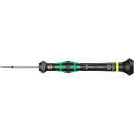 Wera Slotted Precision Screwdriver, 0.8 x 0.16 mm Tip, 40 mm Blade, 137 mm Overall