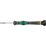 Wera Slotted Precision Screwdriver, 1.8 x 0.3 mm Tip, 40 mm Blade, 137 mm Overall