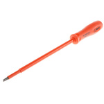 ITL Insulated Tools Ltd Slotted Insulated Screwdriver, 5 x 1 mm Tip, 203 mm Blade, VDE/1000V, 280 mm Overall