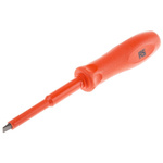ITL Insulated Tools Ltd Slotted Insulated Screwdriver, 6.5 x 1.2 mm Tip, 100 mm Blade, VDE/1000V, 203 mm Overall