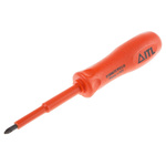 ITL Insulated Tools Ltd Pozidriv Insulated Screwdriver, PZ1 Tip, 75 mm Blade, VDE/1000V, 152 mm Overall