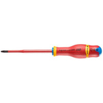 Facom Pozidriv Insulated Screwdriver, PZ2 Tip, 125 mm Blade, VDE/1000V, 245 mm Overall