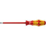 Wera Slotted Insulated Screwdriver, 8 x 1.2 mm Tip, 175 mm Blade, VDE/1000V, 287 mm Overall