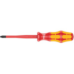Wera Phillips Insulated Screwdriver, PH2 Tip, 100 mm Blade, VDE/1000V, 198 mm Overall