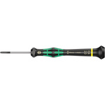 Wera Slotted Precision Screwdriver, 2 x 0.4 mm Tip, 40 mm Blade, 137 mm Overall