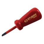 CK Pozidriv Insulated Stubby Screwdriver, PZ2 Tip, 46 mm Blade, VDE/1000V, 60 mm Overall