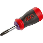 SAM Pozidriv Stubby Screwdriver, 35 mm Blade, 91.5 mm Overall