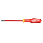 Facom Slotted Insulated Screwdriver, 10 mm Tip, 200 mm Blade, VDE/1000V, 325 mm Overall