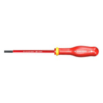 Facom Slotted Insulated Screwdriver, 6.5 mm Tip, 200 mm Blade, VDE/1000V, 320 mm Overall