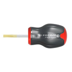 Facom Slotted Stubby Screwdriver, 6.5 mm Tip, 35 mm Blade, 91 mm Overall