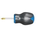 Facom Pozidriv Stubby Screwdriver, PZ1 Tip, 35 mm Blade, 91 mm Overall