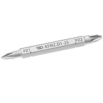Facom Pozidriv Reversible Screwdriver Blade, PZ1, PZ2 Tip