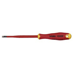 Felo Slotted Insulated Screwdriver, 5.5 x 1.0 x 125 mm Tip, VDE/1000V