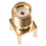 Radiall 50Ω Straight PCB Mount SMA Connector, jack
