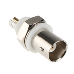 TE Connectivity 50Ω Straight Panel Mount BNC ConnectorBulkhead Fitting, jack