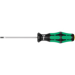 Wera Slotted Screwdriver, 2.5 mm Tip, 75 mm Blade, 145 mm Overall