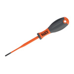 Klein Tools Slotted Insulated Screwdriver, 3.5 mm Tip, 100 mm Blade, VDE/1000V, 190 mm Overall