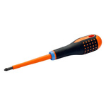 Bahco Slotted Insulated Screwdriver, PZ1-PZ2 Tip, VDE/1000V