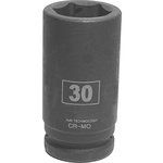 RS PRO 30mm, 3/4 in Drive Deep Impact Socket Hexagon