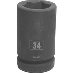 RS PRO 34mm, 1 in Drive Deep Impact Socket Hexagon