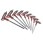 Facom 9-Piece Torx Key Set, T8 → T40 Size, L Shape, Long, Short Arm
