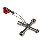 RS PRO Aluminium 4-way Control Cabinet Key
