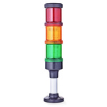 AUER Signal ECOmodul60 Series Red/Green/Amber Signal Tower, 3 Lights, 24 V ac/dc, Base Mount