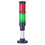 AUER Signal ECOmodul40 Series Red/Green Signal Tower, 2 Lights, 24 V ac/dc, Base Mount