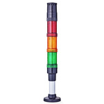 AUER Signal ECOmodul40 Series Red/Green/Amber Buzzer Signal Tower, 3 Lights, 24 V ac/dc, Base Mount