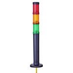 AUER Signal modulCOMPACT30 Series Red/Green/Amber Signal Tower, 3 Lights, 24 V ac/dc, Base Mount
