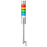 Patlite LR6 Series Coloured Buzzer Signal Tower, 5 Lights, 24 V dc, Pole Mount