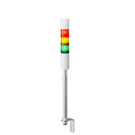 Patlite LR4 Series Coloured Buzzer Signal Tower, 3 Lights, 24 V dc, Pole Mount
