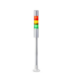 Patlite LR4 Series Coloured Buzzer Signal Tower, 3 Lights, 24 V dc, Pole Mount