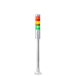 Patlite LR4 Series Coloured Signal Tower, 3 Lights, 24 V dc, Pole Mount
