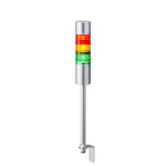Patlite LR6 Series Coloured Buzzer Signal Tower, 3 Lights, 24 V dc, Pole Mount