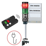 Werma KombiSIGN 72 Series Green, Red Signal Tower, 2 Lights, 230 V, Base-mounted