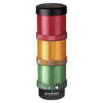 Werma KombiSIGN 72 Series Red/Green/Yellow Signal Tower, 3 Lights, 24 V, Base Mount, Wall Mount