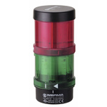 Werma KombiSIGN 71 Series Red/Green Signal Tower, 2 Lights, 24 V, Base Mount, Wall Mount