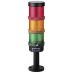 Werma KombiSIGN 71 Series Red/Green/Yellow Signal Tower, 3 Lights, 24 V, Tube-mounted